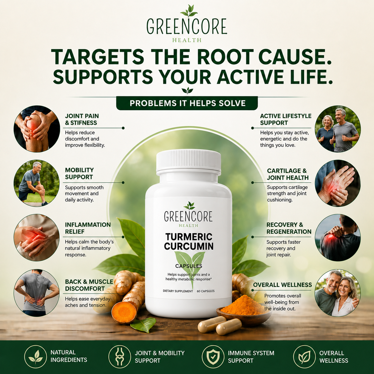 GreenCore Health Turmeric Curcumin
